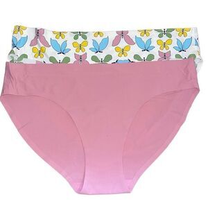 AQS Womens Bundle of 2 pcs. NWOT Stretchable Bikini Panties Underwear Multicolor